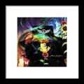 Colorful Abstract with Wings and Flowers - Framed Print