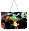 Colorful Abstract with Wings and Flowers - Weekender Tote Bag