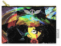 Colorful Abstract with Wings and Flowers - Zip Pouch